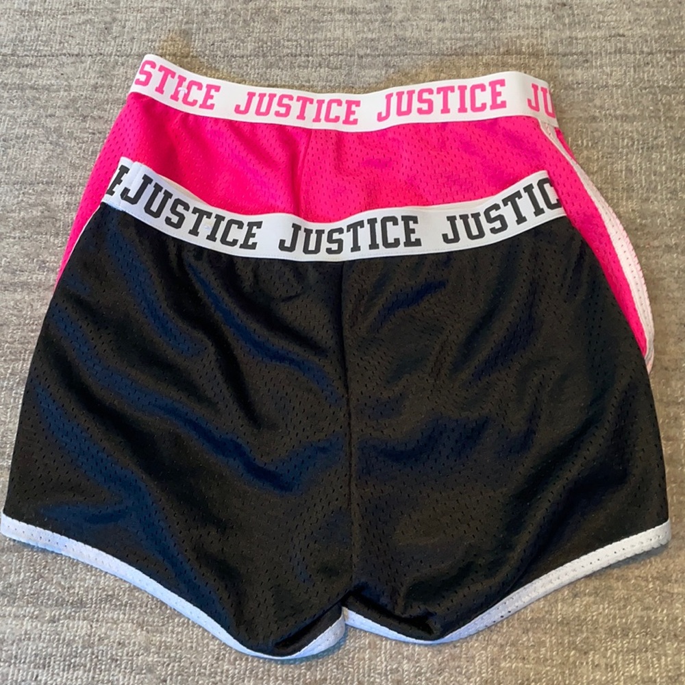 Brand new never worn Justice netted shorts sz 10